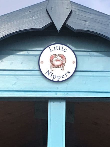 Crab round house sign or wall plaque