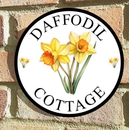 Daffodils house sign or wall plaque