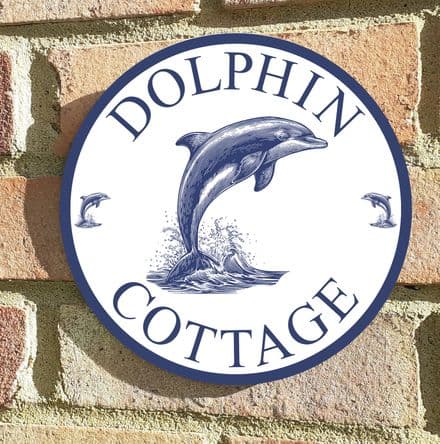 Dolphin house sign or wall plaque (1)