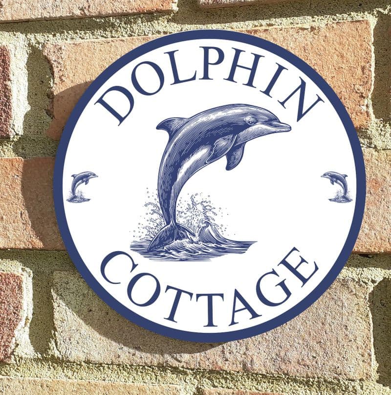 Dolphin house sign or wall plaque (1)