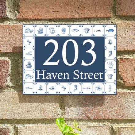Dutch tiles house sign or wall plaque