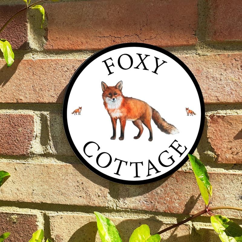 Fox house sign or wall plaque