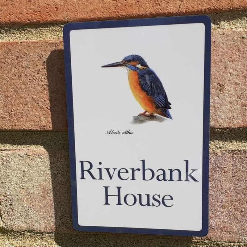 Kingfisher house sign or wall plaque