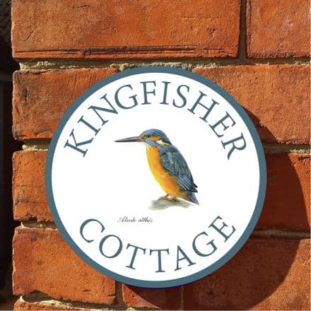 Kingfisher house sign or wall plaque