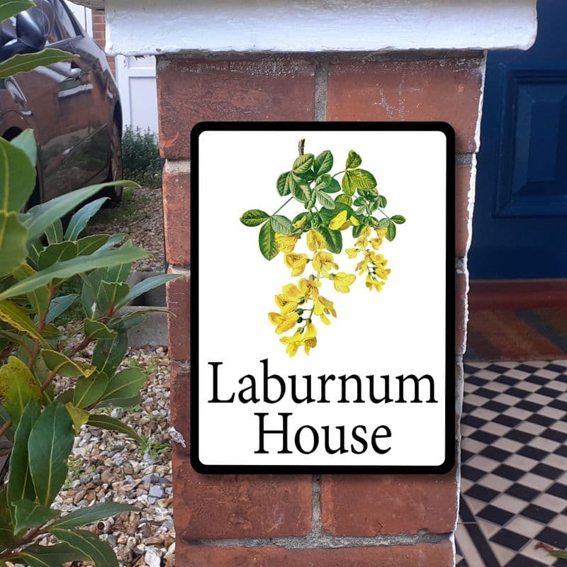 Laburnum house sign or wall plaque