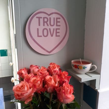 Love heart wall plaque or house sign