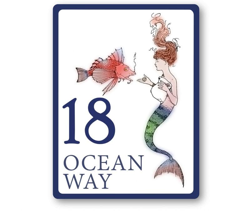 Mermaid house sign or wall plaque
