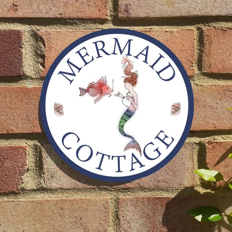 Mermaid house sign or wall plaque