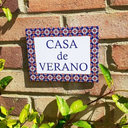 Mexican pattern house sign or wall plaque