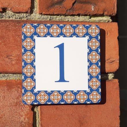 Moroccan tiles house sign or wall plaque