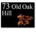 Oak Leaves house sign or wall plaque