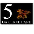 Oak Leaves house sign or wall plaque
