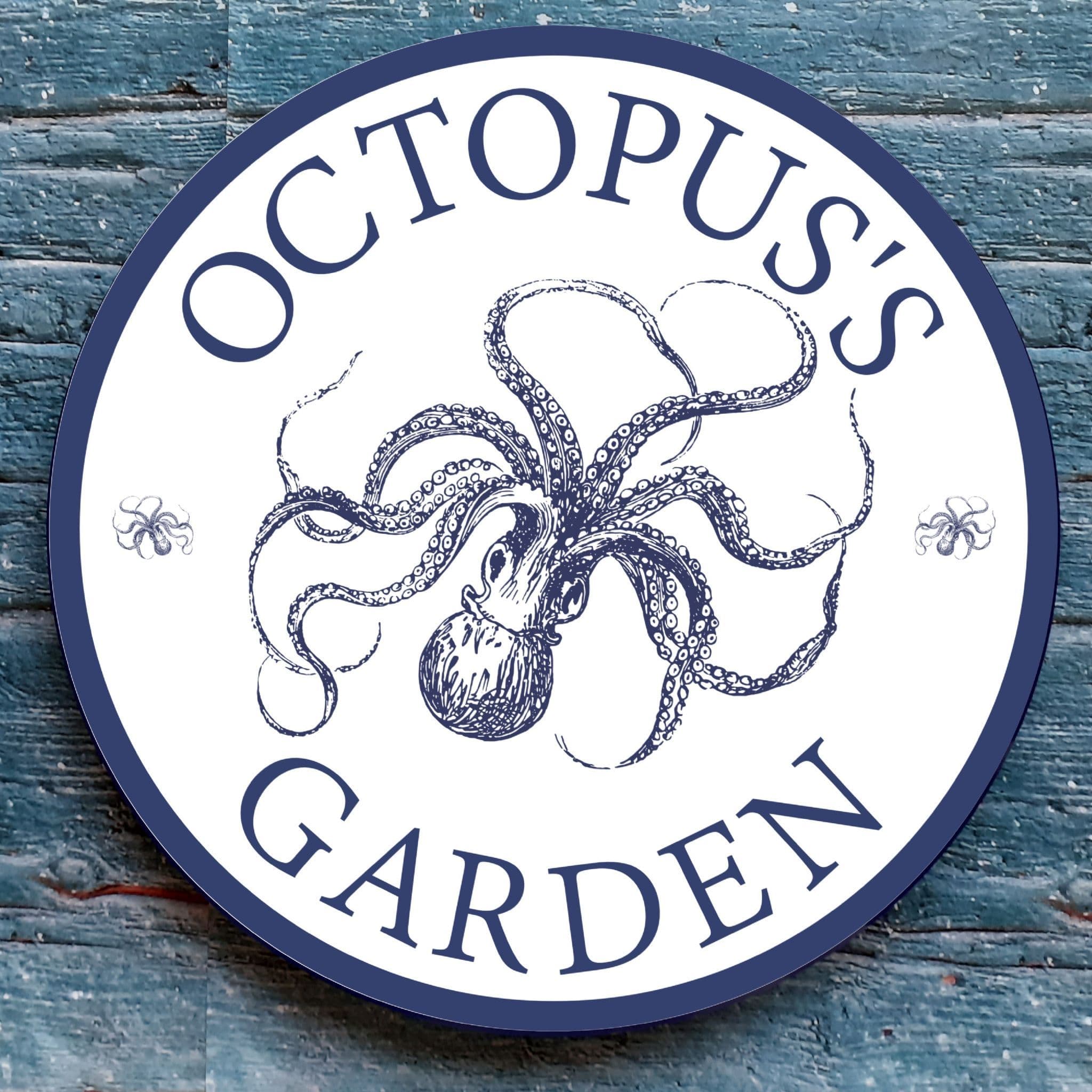Octopus round house sign or wall plaque