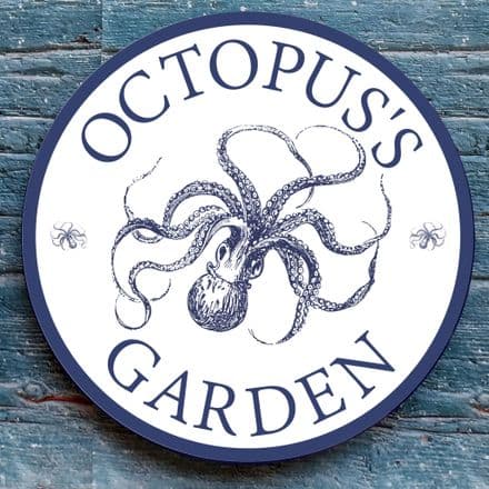 Octopus round house sign or wall plaque