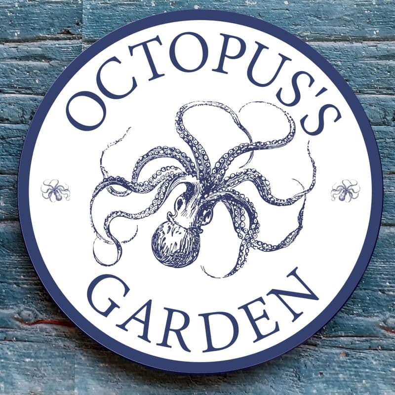Octopus round house sign or wall plaque