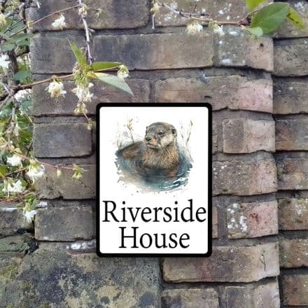 Otter cottage or house sign