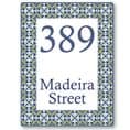 Portuguese pattern house sign or wall plaque