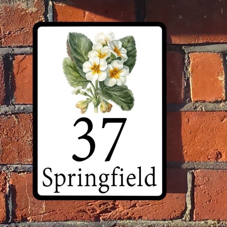 Primrose house sign or wall plaque