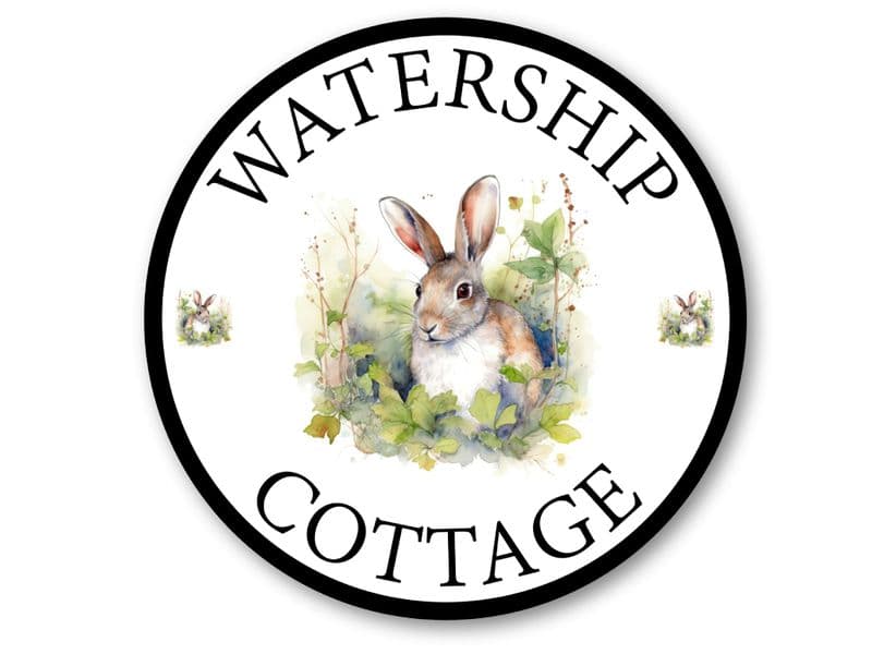 Rabbit house sign or wall plaque
