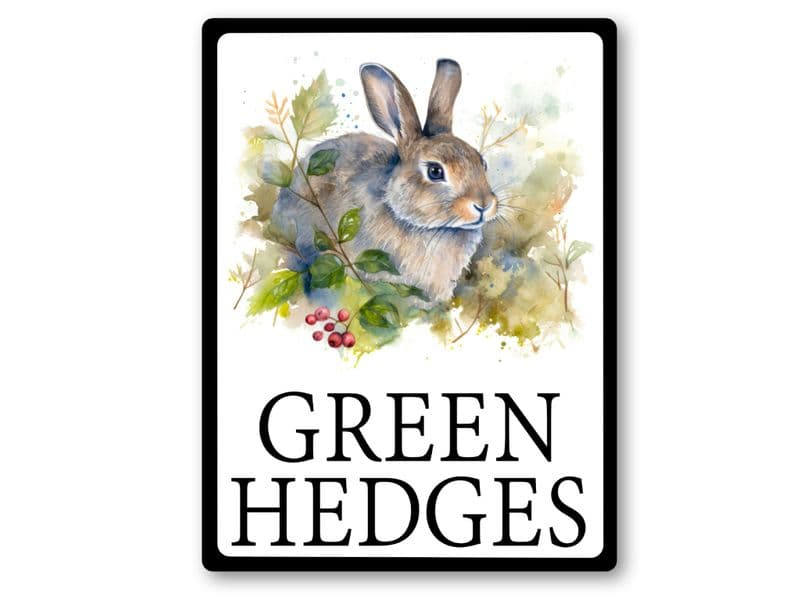 Rabbit house sign or wall plaque