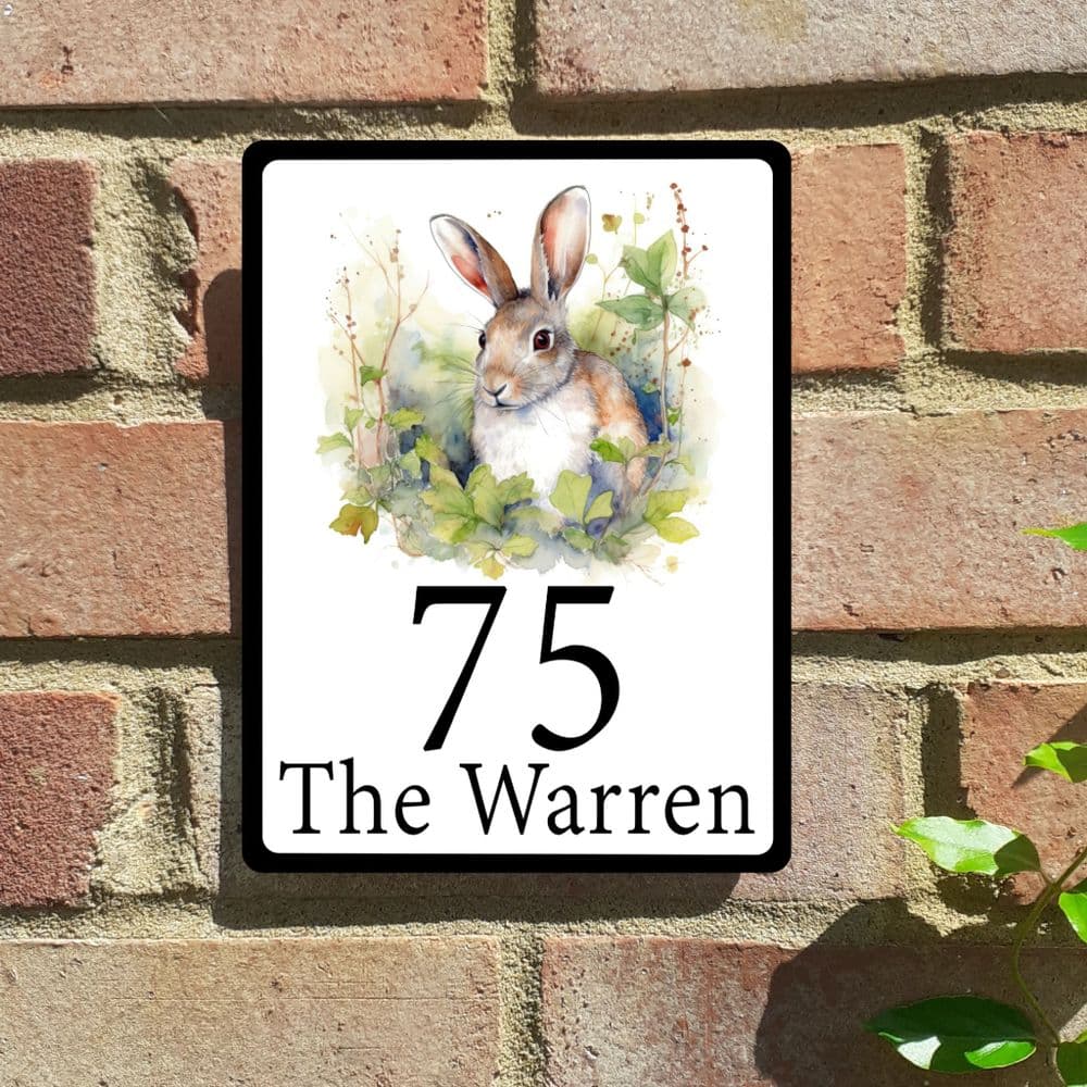Rabbit house sign or wall plaque