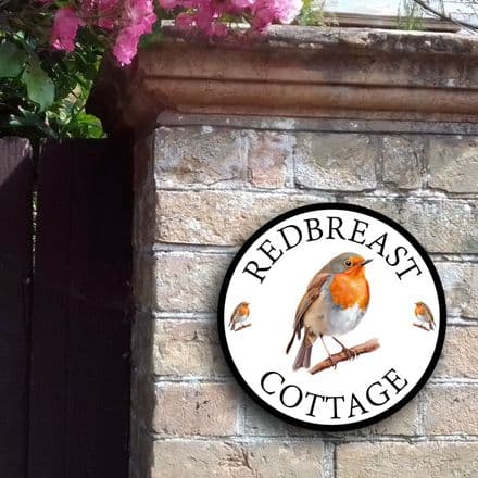 Robin house or cottage sign