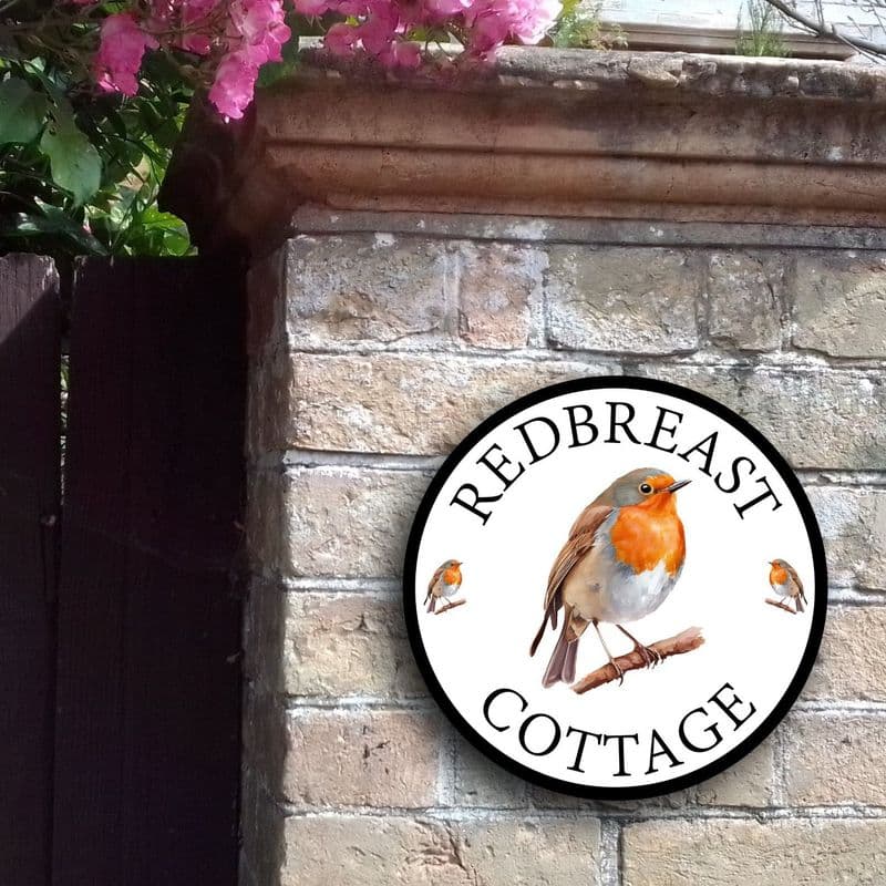 Robin house or cottage sign