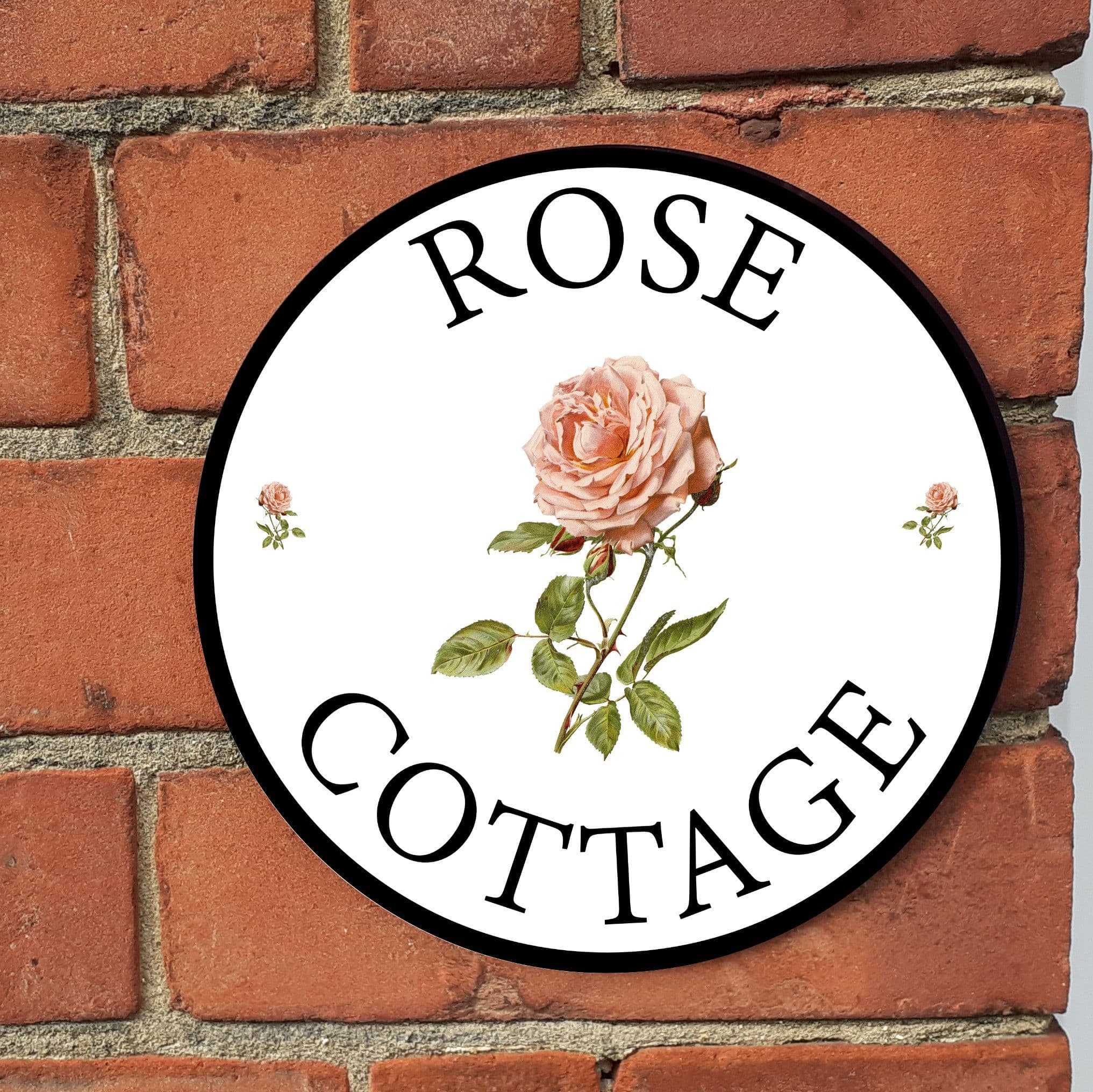 Rose house sign or wall plaque