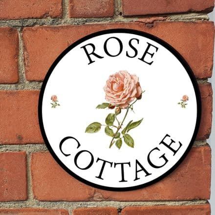 Rose house sign or wall plaque