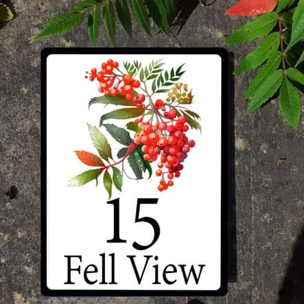 Rowan berries house sign or wall plaque