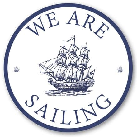 Sailing ship round house sign or wall plaque