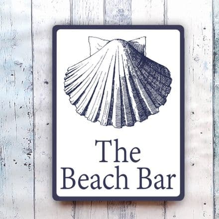Scallop shell house sign or wall plaque