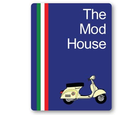 Scooter house sign or wall plaque