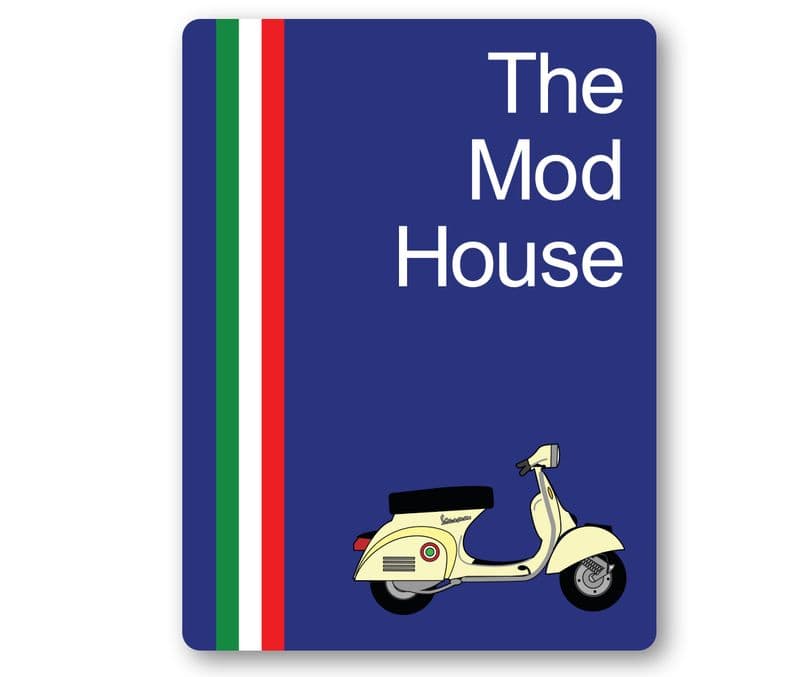 Scooter house sign or wall plaque