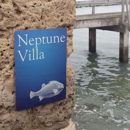 Sea bass house sign or wall plaque