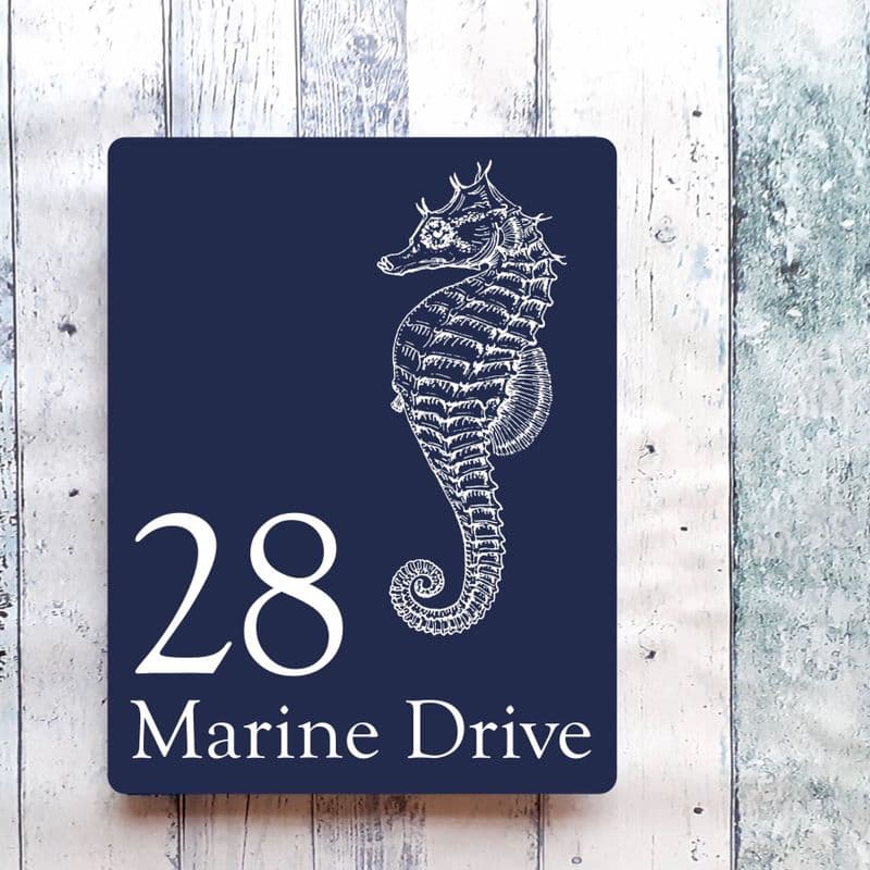 Sea horse beach house sign