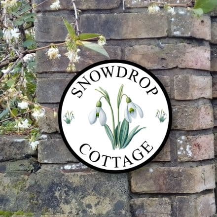 Snowdrop cottage or house sign