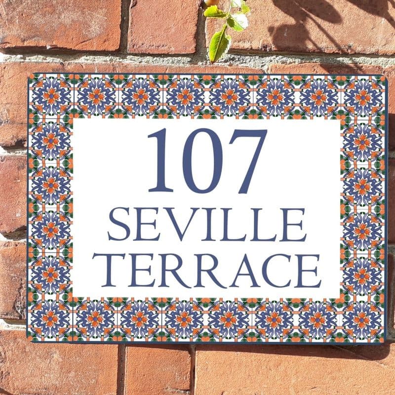 Spanish Pattern house sign or wall plaque
