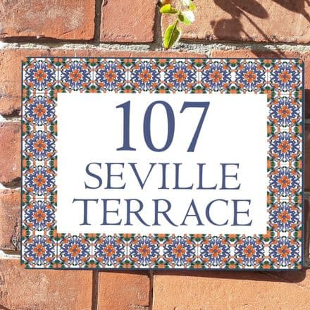 Spanish Pattern house sign or wall plaque
