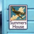 Spitfire aircraft house sign or wall plaque