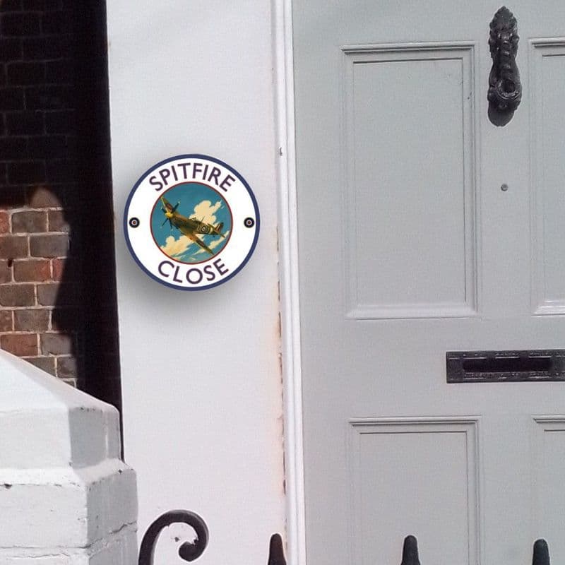Spitfire aircraft house sign or wall plaque