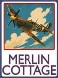 Spitfire aircraft house sign or wall plaque