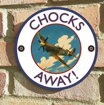 Spitfire aircraft house sign or wall plaque