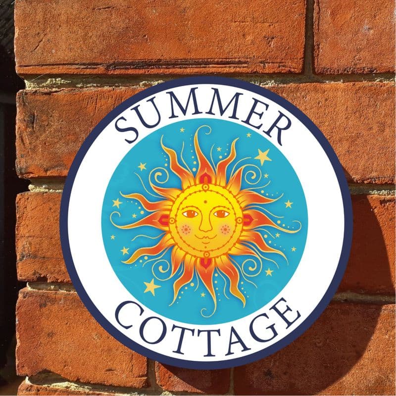 Sun personalised house sign or wall plaque