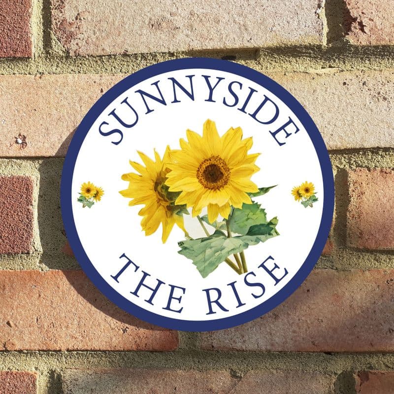 Sunflower house sign or wall plaque