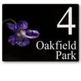 Violet house sign or wall plaque