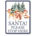 Xmas house sign woodland animals