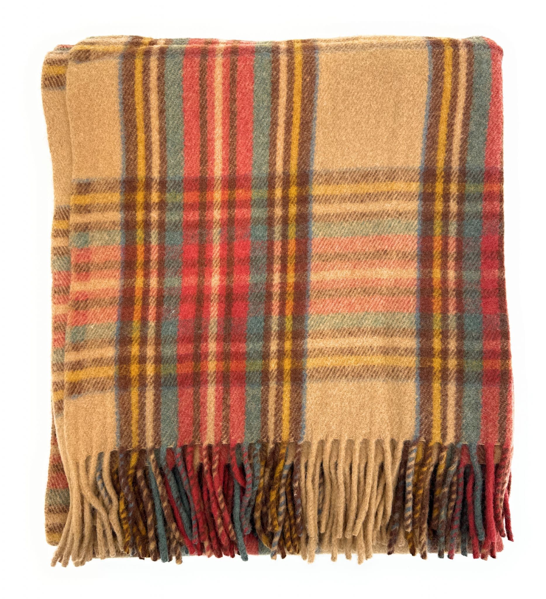 Antique Dress Stewart New Wool Large Tartan Blanket Throw Rug