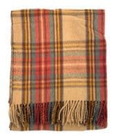 Antique Dress Stewart Tartan Knee Blanket 100% New Wool