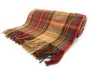 Antique Dress Stewart Tartan Knee Blanket 100% New Wool